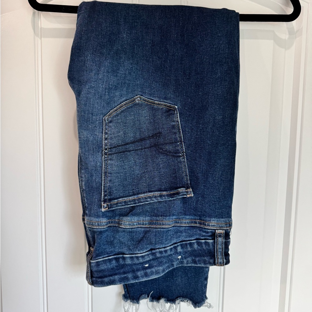 American Eagle Next Level Skinny Jeans 16 Regular Raw Hem Stretch Denim